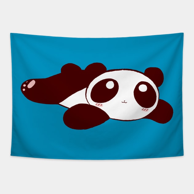 Reddish Panda Bear Tapestry by saradaboru