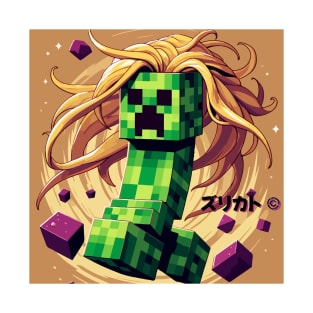 Creeper I Love Miners With Long Hair Minecraft Parody T-Shirt