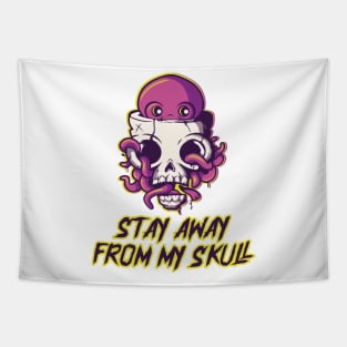 Colorful Octopus on a Skull Gift Tapestry