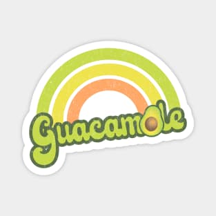 Retro Rainbow Guacamole Magnet