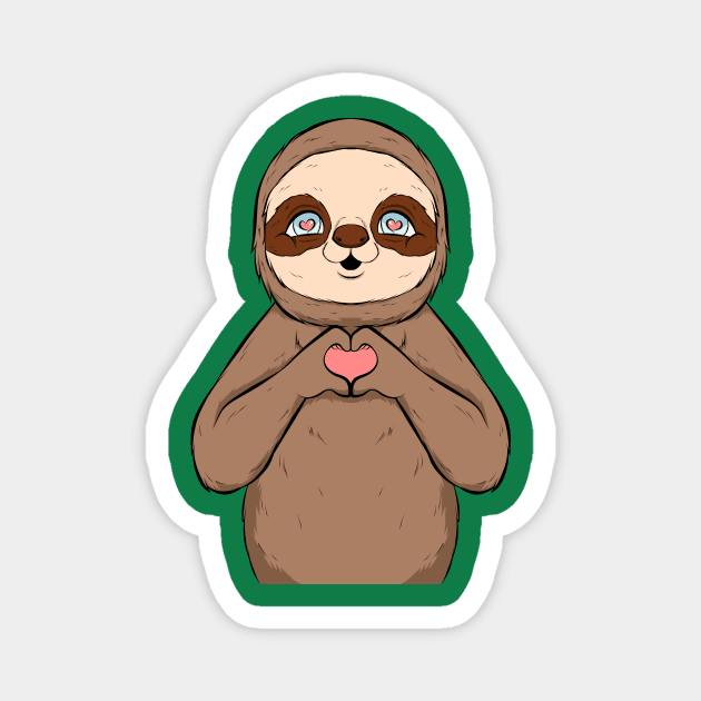 sloth cute, funny and loving Magnet by the house of parodies