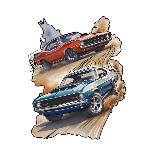 American Muscle Clash: Epic Showdown on the Asphalt by BritoStore