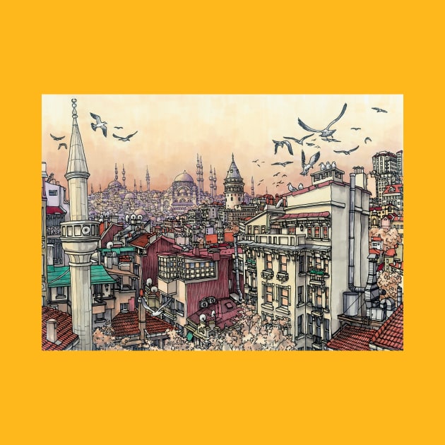 Istanbul sunrise (1) by maxwellillustration