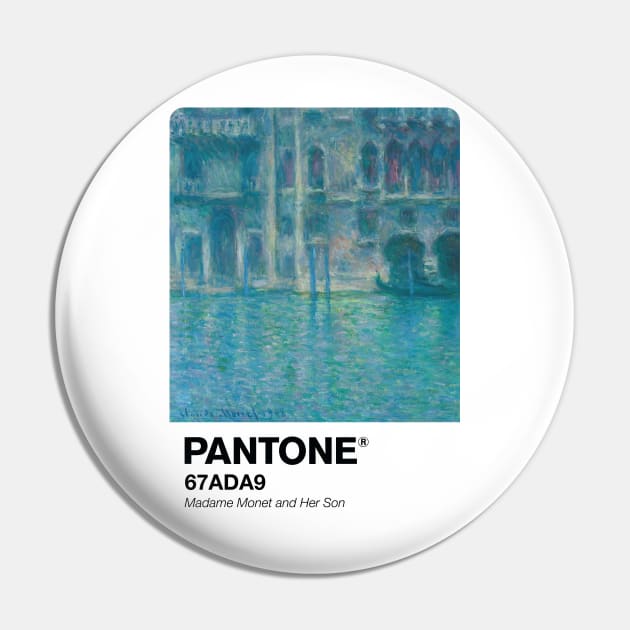 PANTONE MONET - PANTONE Palazzo da Mula, Venice (1908) by Claude Monet Poster Pin by theartistmusician