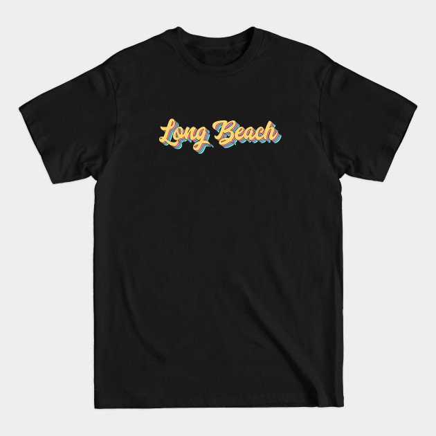 Long Beach Retro Script - Long Beach - T-Shirt
