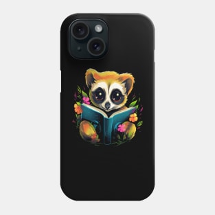 Slow Loris Reads Book Phone Case