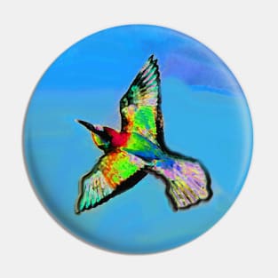 Colorful Flying Bird Pin