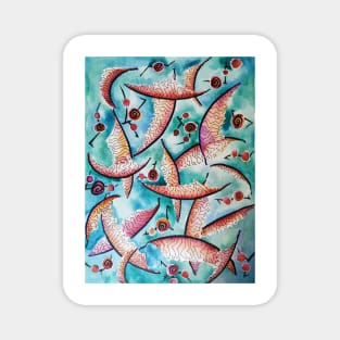 Watercolor Blue Magnet