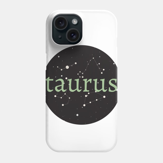 Taurus Zodiac Sign Star Circle Phone Case by magicae