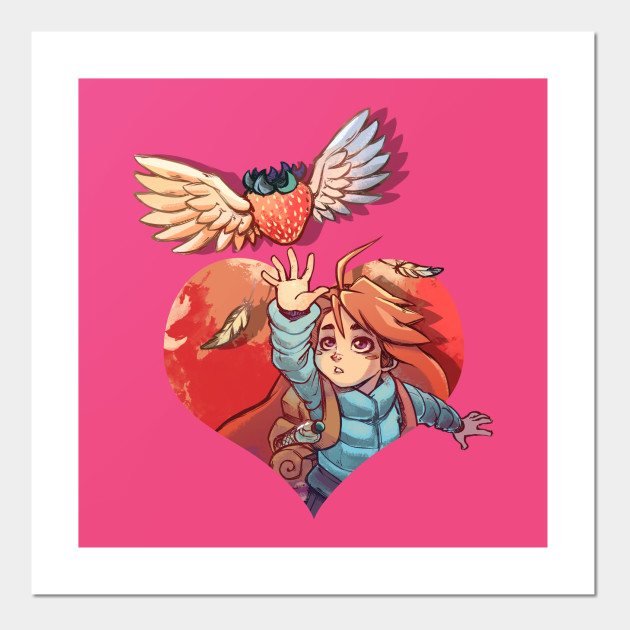 Celeste Madeline With Strawberry Celeste Madeline Posters And Art Prints Teepublic