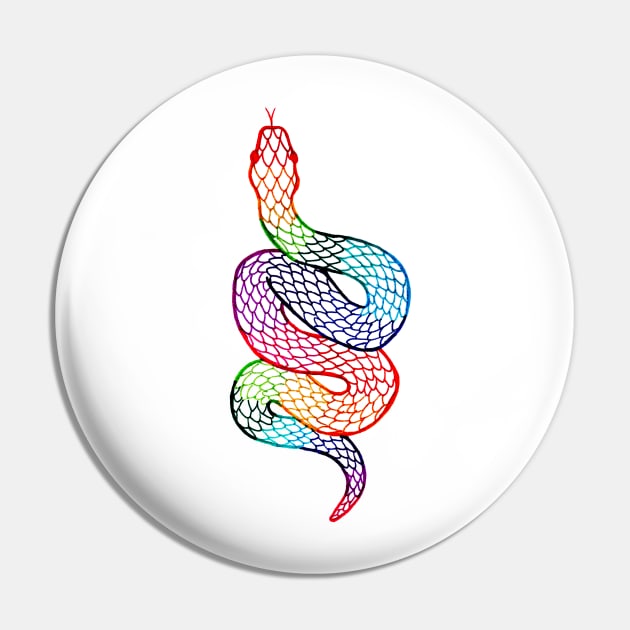 Rainbow Snake Pin by AbigailBrown