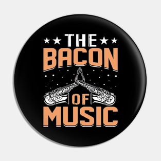 The Bacon of Music Design Saxophone Pin