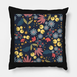 Spring has Sprung in Dark Background Pillow