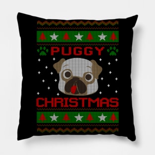 Puggy christmas dog doglover Pillow