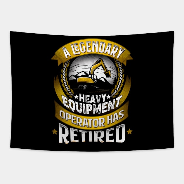 Funny Excavator Heavy Machines Operator Tapestry by MarkusShirts