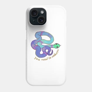 Cute watercolor snake you need to relax Phone Case