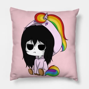 creepypasta unicorn (jane the killer) Pillow