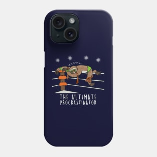 Ultimate Procrastinator Funny Kawaii Sloth Pro-Wrestler Vintage Retro 80's Wrestling Cartoon Phone Case