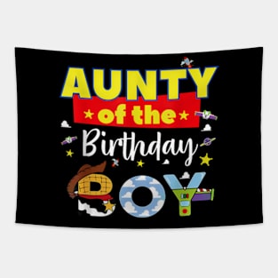 Aunty Of The Birthday Boy Toy Familly Matching Story Tapestry