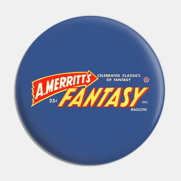 A. Merritt's Fantasy Magazine Pin by MindsparkCreative