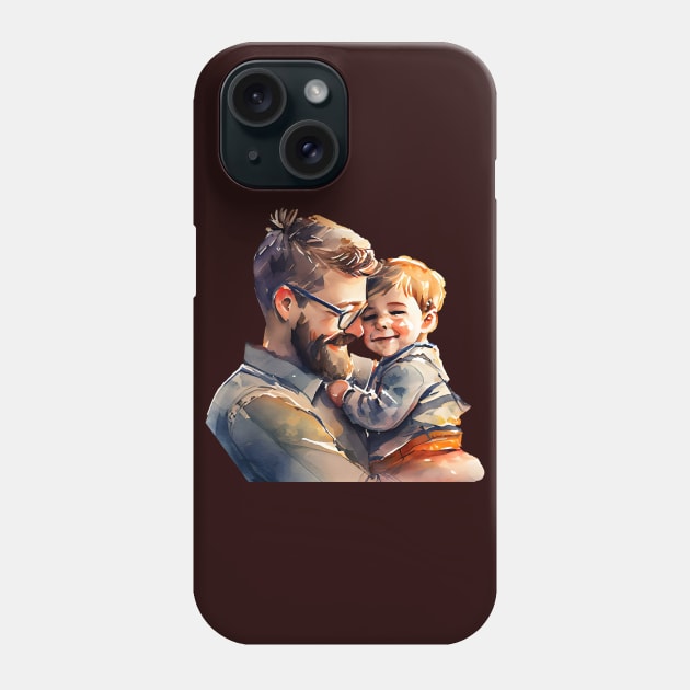 Father with son Phone Case by DreamLoudArt