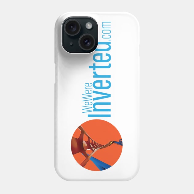 We Were Inverted Logo | Orange Circle | Blue Text Phone Case by We Were Inverted