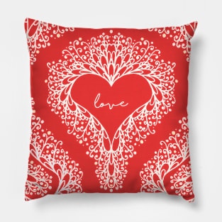 Victorian Blossoming Heart Pillow