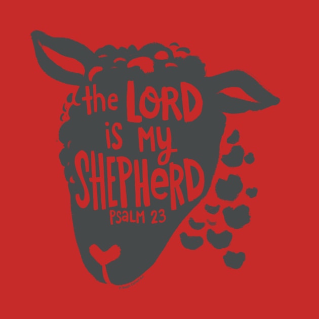 Psalm 23 The Lord is My Shepherd - Hand Lettering with Sheep by Steph Calvert Art