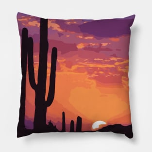 The Arid Cactus I Cowboy Ranch Dessert Pillow