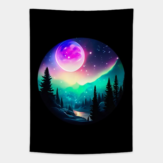 Northern Lights - Winter - Natural Beauty - Christmas Tapestry by Stylish Dzign