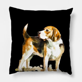 Beagle Watercolor - Gift For Dog Lovers Pillow