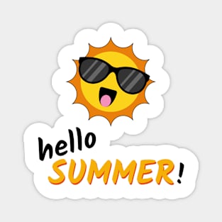 Hello Summer Sun with Sunglasses Magnet