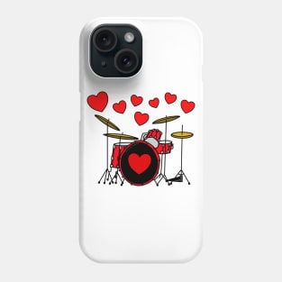 Valentines Drummer Drum Teacher Wedding Musician Phone Case