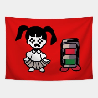 monoko and madotsuki stop sign traffic light yume nikki Tapestry