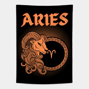 Aries Ram Gothic Style Tapestry