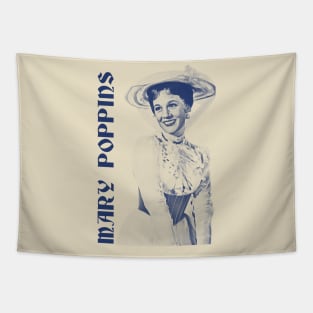 Mary Poppins Vintage Blue Tapestry