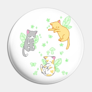 fairy kitties (classic green) Pin