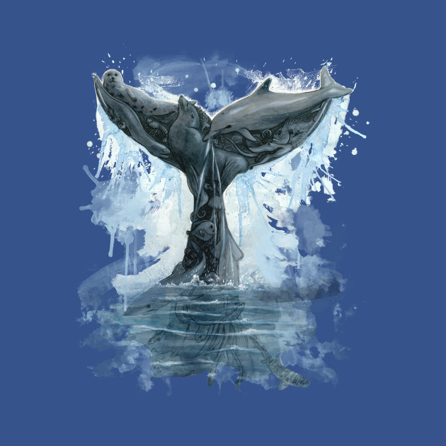 Whale Tail - Whale - T-Shirt