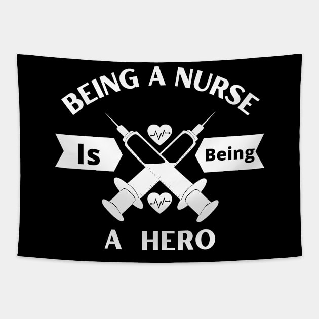 Nurse superhero/being a nurse in being a hero Tapestry by FunLovePositive