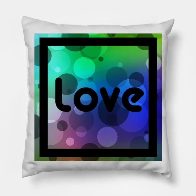 Love Bubbles Letters II Pillow by Squeeb Creative