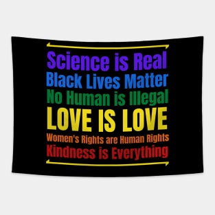 Love is Love Black Lives Kindness Tapestry