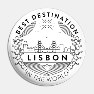 Lisbon Minimal Badge Design Pin