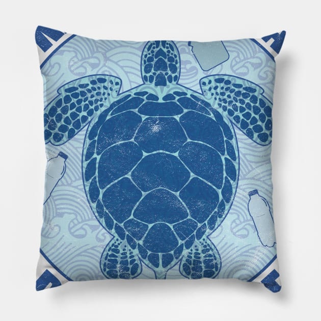 Keep Sea Plastic Free Pillow by avshirtnation