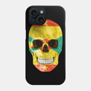 Grenada Flag Skull - Gift for Grenadan With Roots From Grenada Phone Case