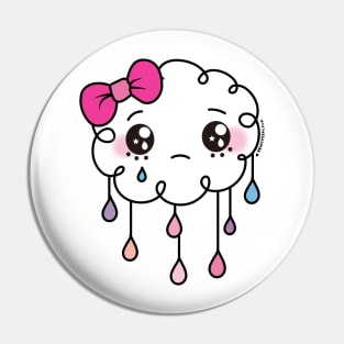 sad cloud raindrops, crying cloud, cute kawaii cloud rain Pin