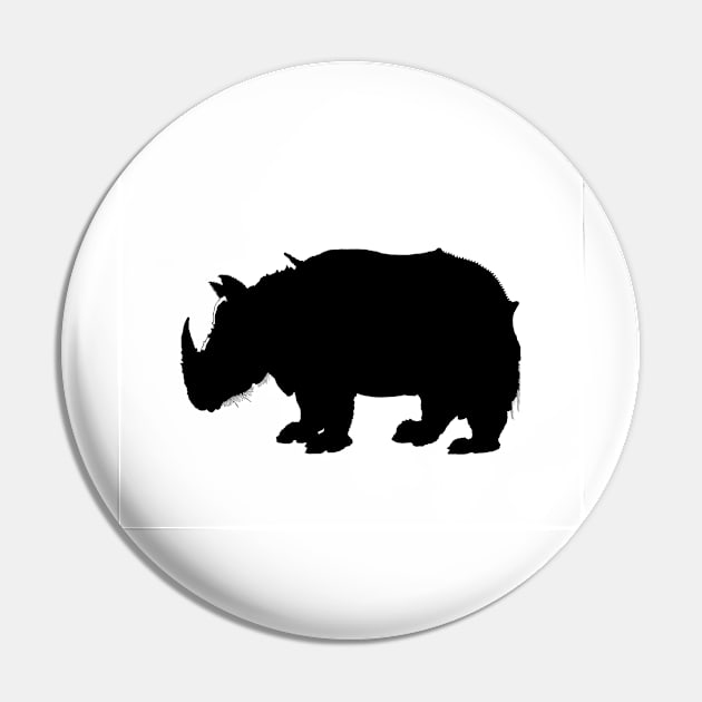 The Rhino Silhouette Pin by PictureNZ