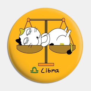 Libra zodiac funny cat Pin