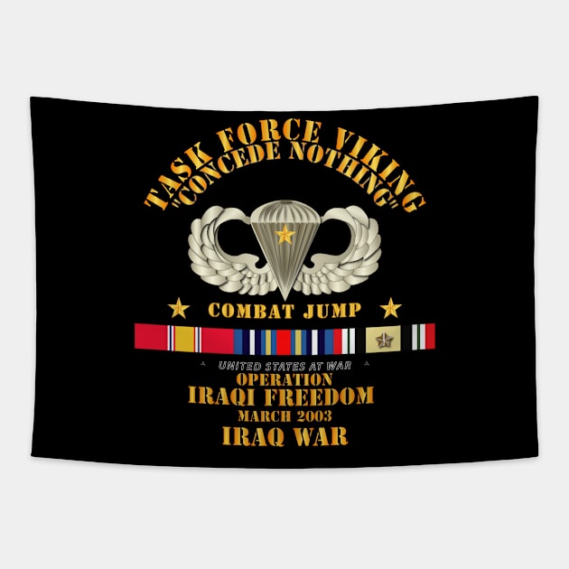 Combat Jump - TF VIking - Concede Nothing - OIF - Iraq w SVC Tapestry by twix123844