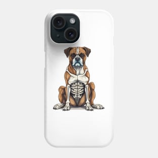 Skeleton Boxer Dog Phone Case