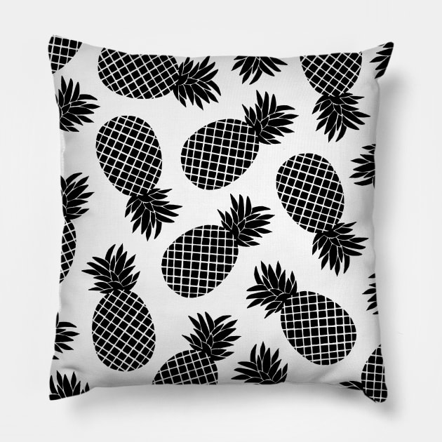 Pineapple In Black Pillow by AmayaBrydon